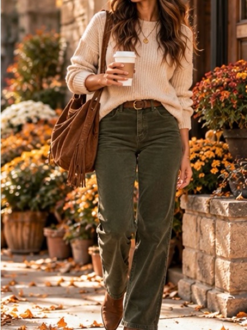 American Eagle Outfitters Olive Green Straight-Leg Jeans Earthy Fall Stretchy